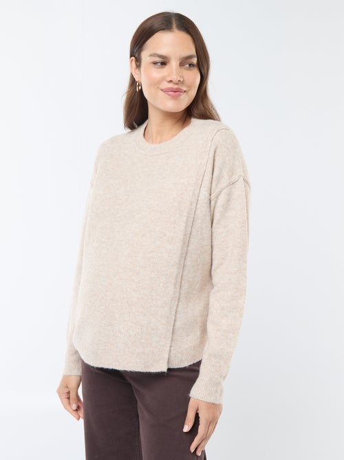 Maglione da allattamento in maglia soffice - Kiabi