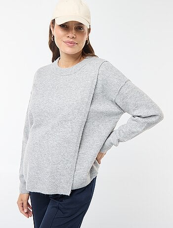 Maglione da allattamento in maglia soffice