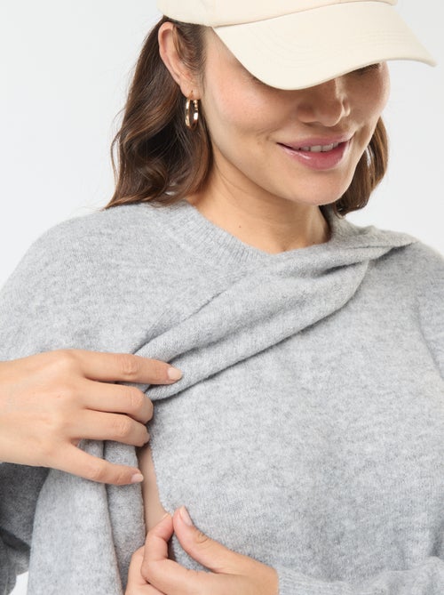 Maglione da allattamento in maglia soffice - Kiabi
