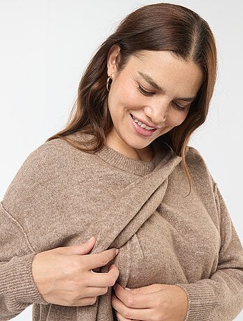 Maglione da allattamento in maglia soffice