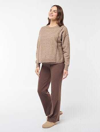 Maglione da allattamento in maglia soffice