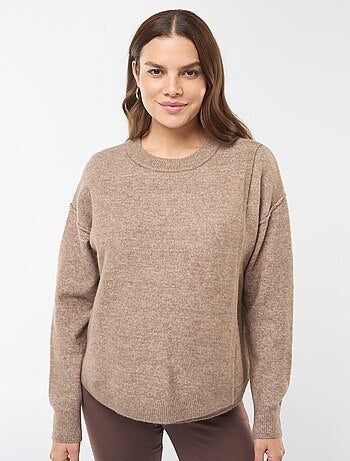 Maglione da allattamento in maglia soffice