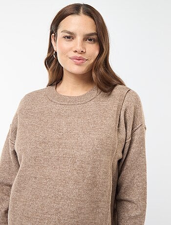 Maglione da allattamento in maglia soffice