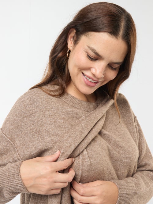 Maglione da allattamento in maglia soffice - Kiabi