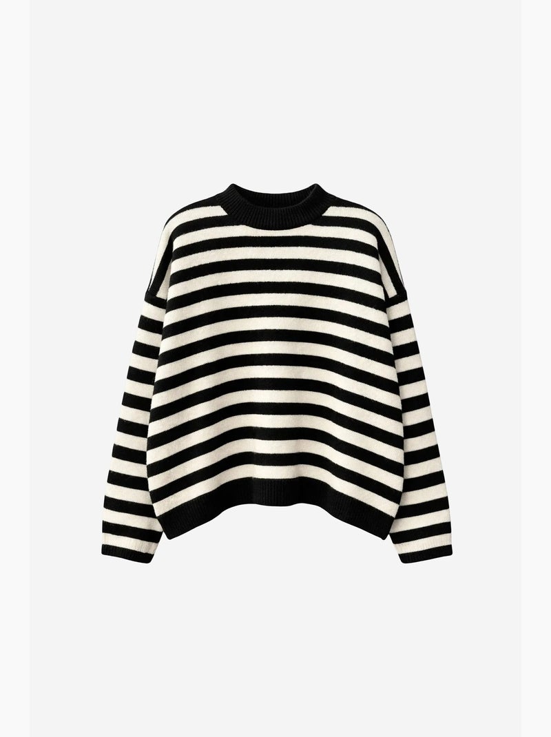 Maglione da donna in acrilico mixray Nero - Kiabi