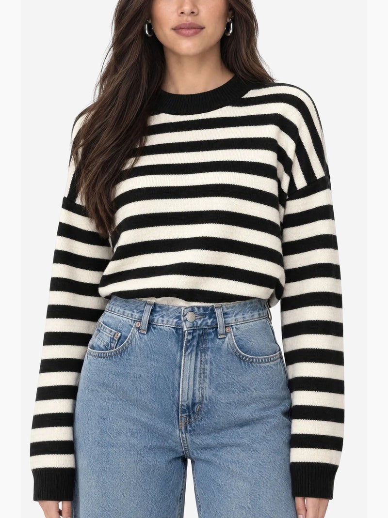 Maglione da donna in acrilico mixray Nero - Kiabi