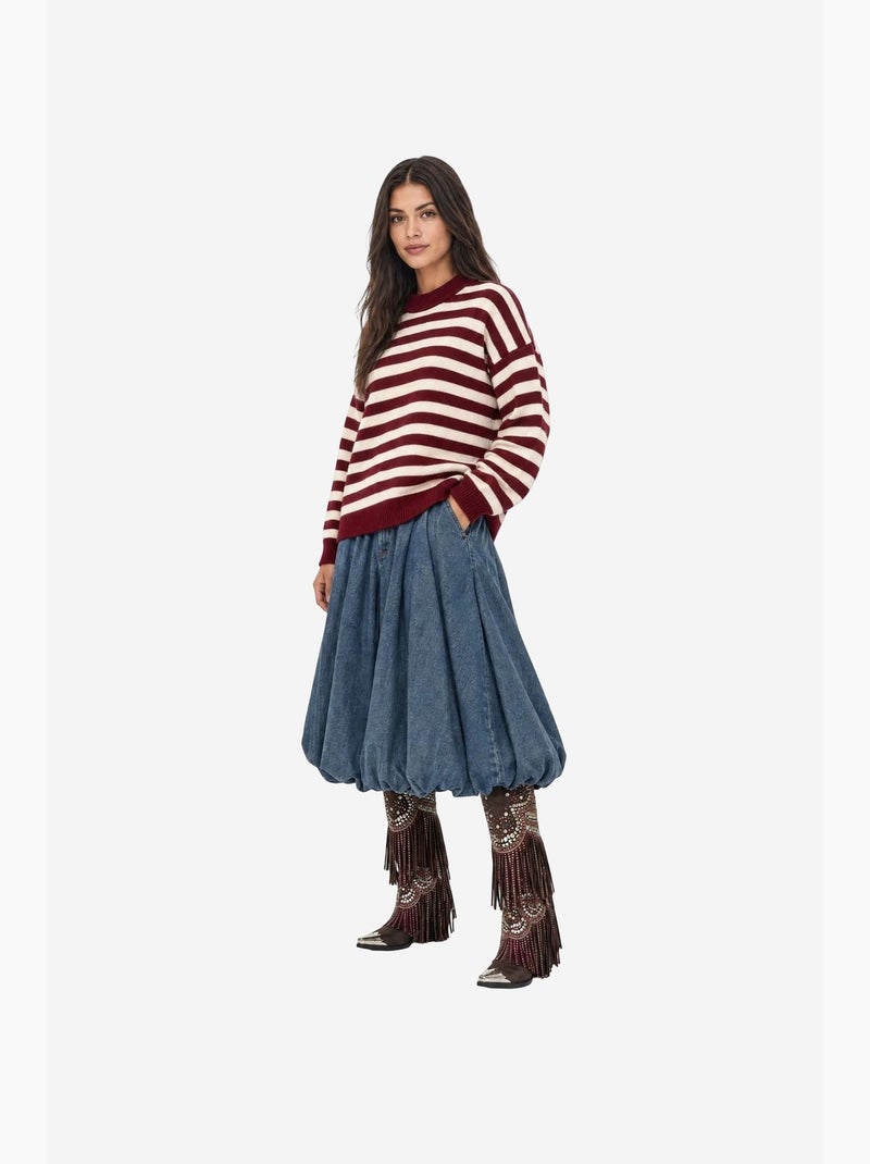 Maglione da donna in acrilico mixray Rosso bordeaux - Kiabi