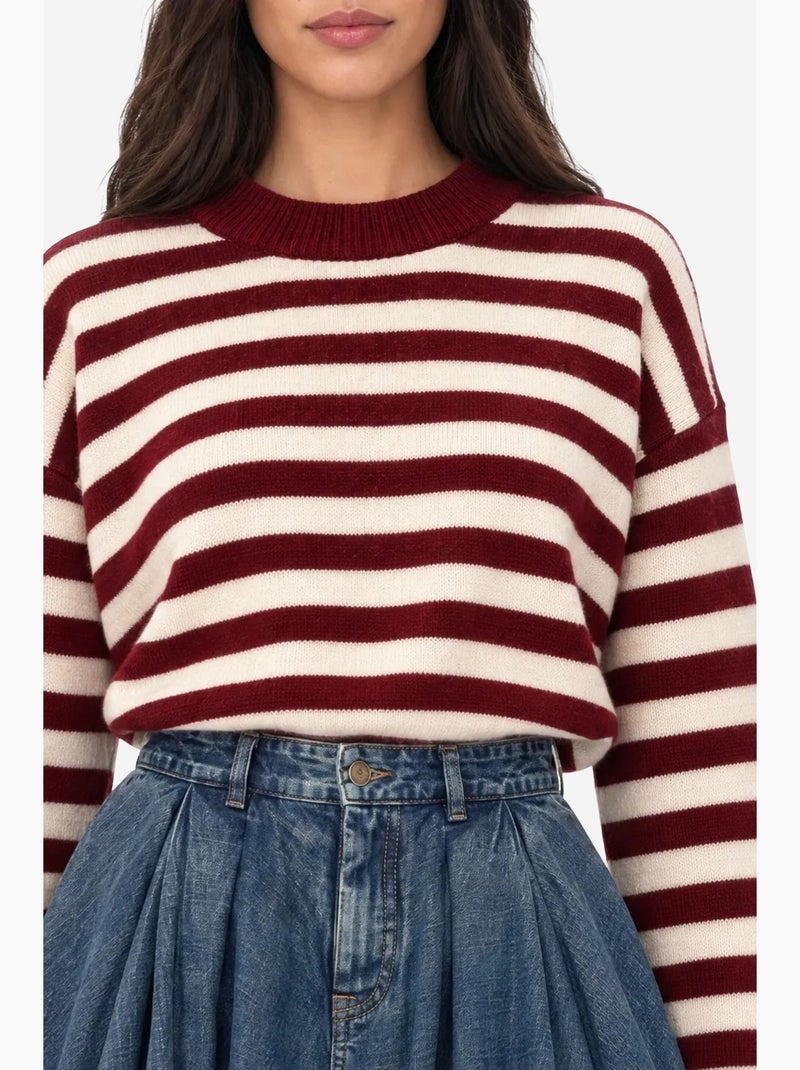 Maglione da donna in acrilico mixray Rosso bordeaux - Kiabi