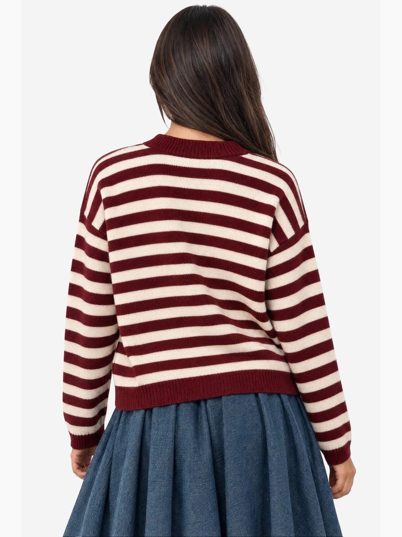 Maglione da donna in acrilico mixray Rosso bordeaux - Kiabi