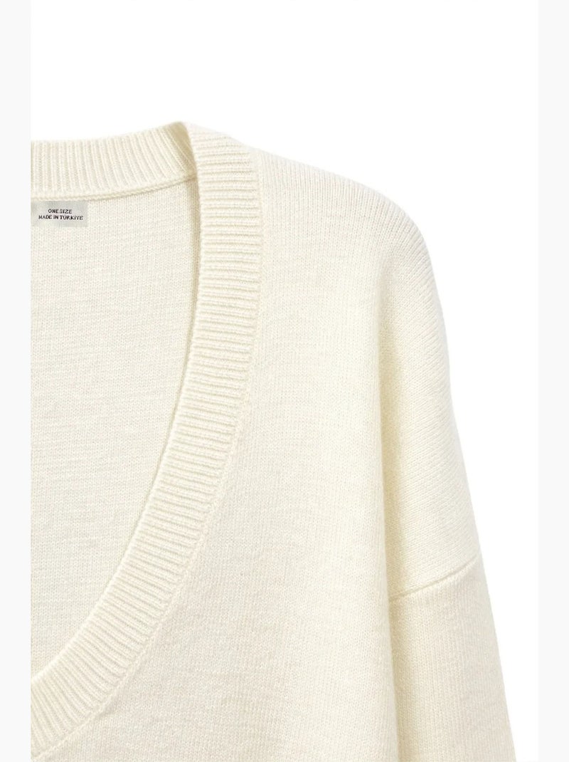 Maglione da donna in misto cotone mixray Avorio - Kiabi