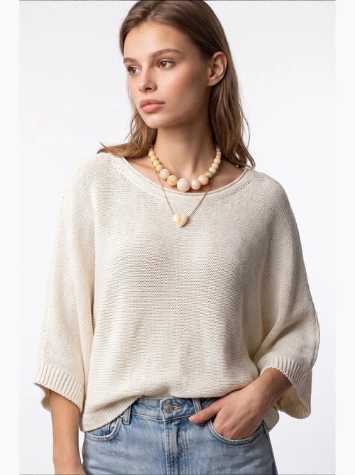 Maglione da donna in misto cotone mixray - Kiabi Maglione da donna in misto cotone mixray - Kiabi