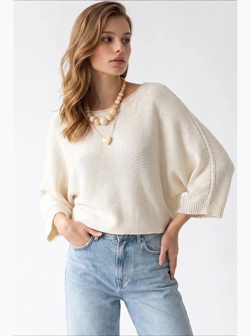 Maglione da donna in misto cotone mixray - Kiabi Maglione da donna in misto cotone mixray - Kiabi