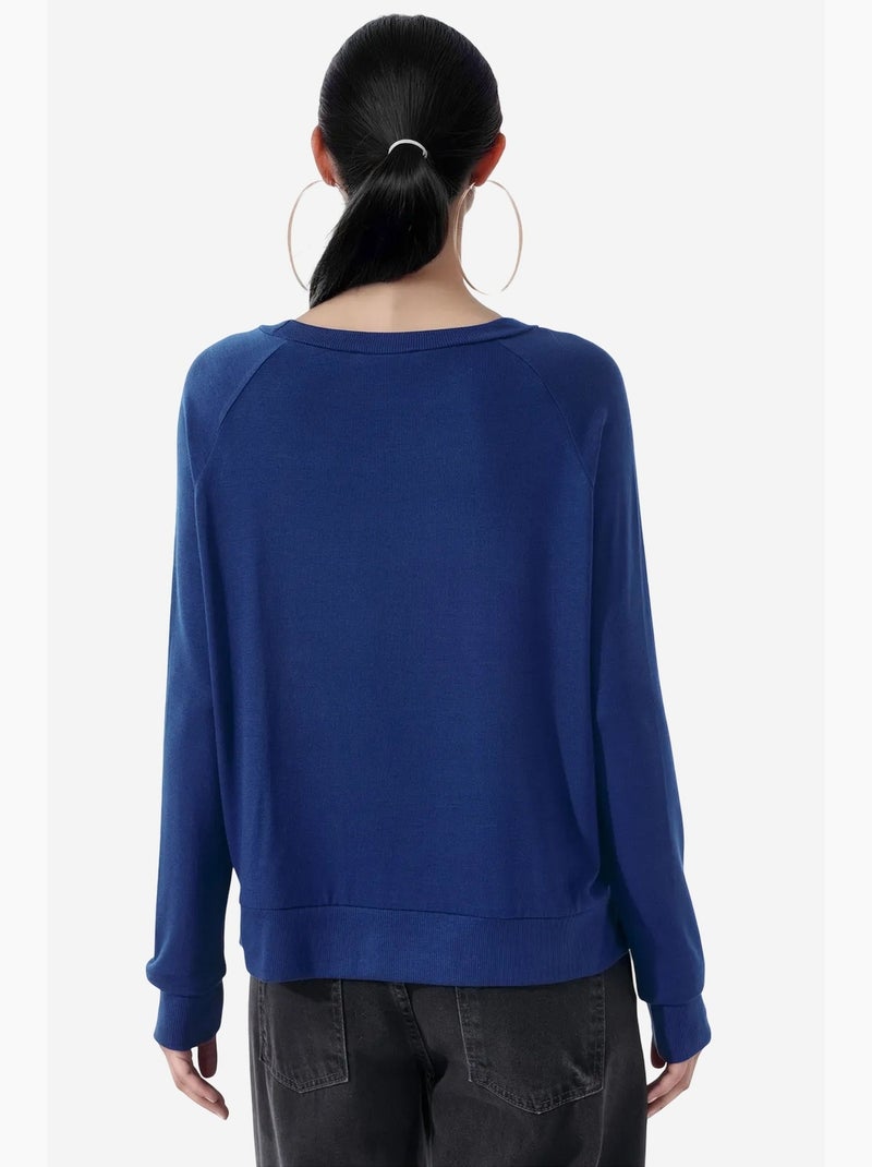Maglione da donna in misto viscosa busem Blu cobalto - Kiabi