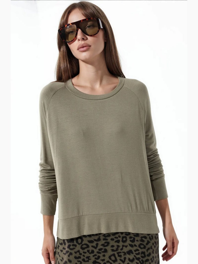 Maglione da donna in misto viscosa busem Cachi - Kiabi
