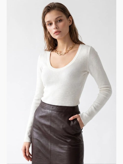 Maglione da donna in misto viscosa e cashmere mixray - Kiabi Maglione da donna in misto viscosa e cashmere mixray - Kiabi