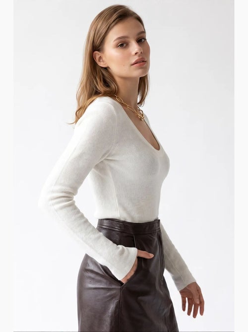 Maglione da donna in misto viscosa e cashmere mixray - Kiabi Maglione da donna in misto viscosa e cashmere mixray - Kiabi