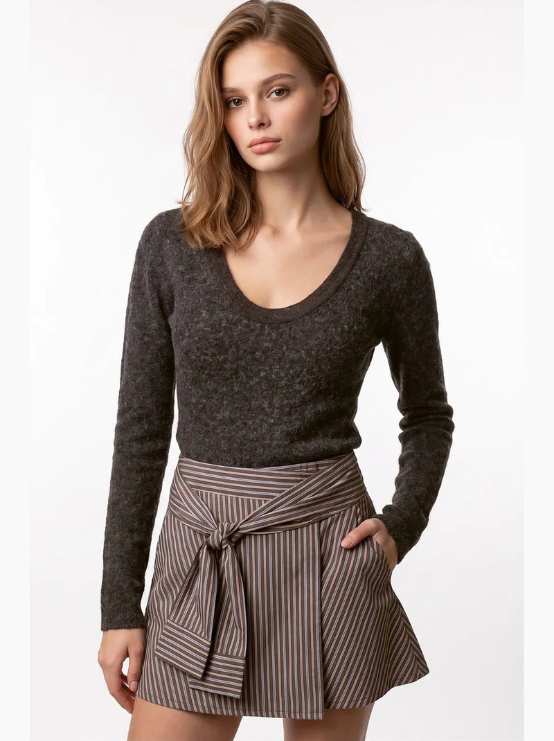 Maglione da donna in misto viscosa e cashmere mixray Grigio nero - Kiabi