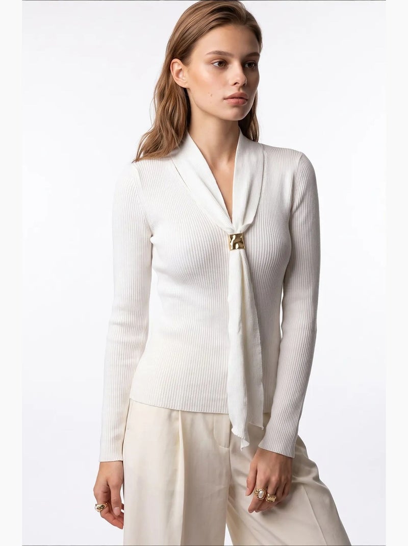 Maglione da donna in misto viscosa mixray Bianco - Kiabi
