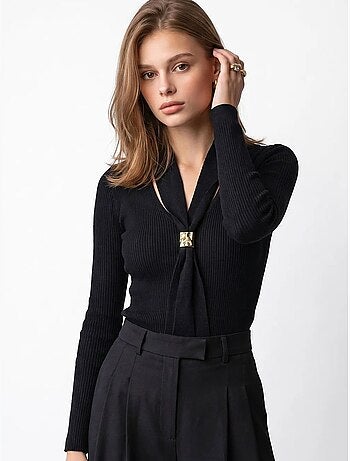 Maglione da donna in misto viscosa mixray