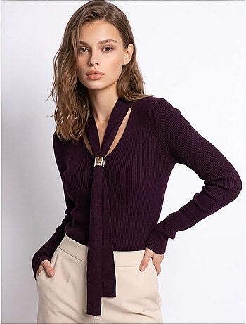 Maglione da donna in misto viscosa mixray