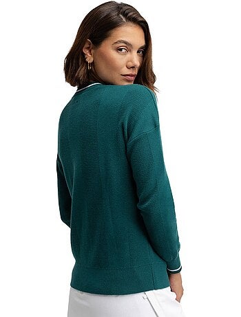 Maglione da golf con scollo a v da donna golf donna gimme teal