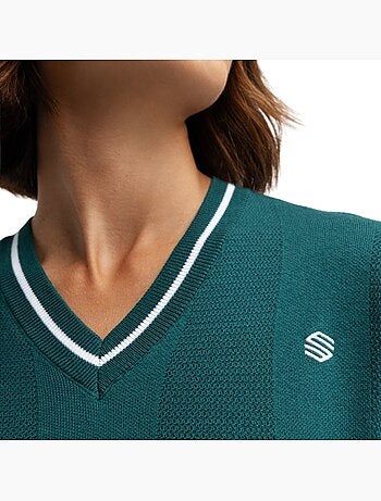 Maglione da golf con scollo a v da donna golf donna gimme teal