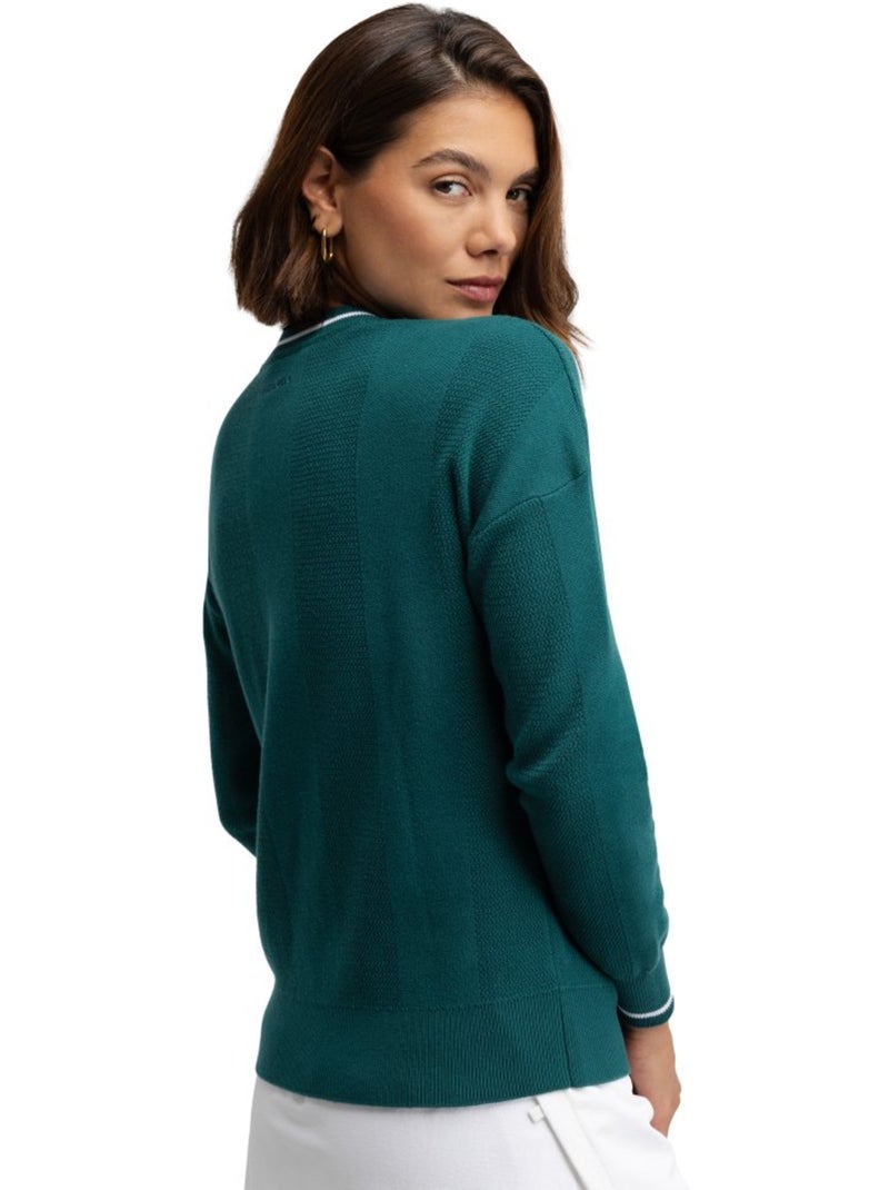 Maglione da golf con scollo a v da donna golf donna gimme teal Verde - Kiabi