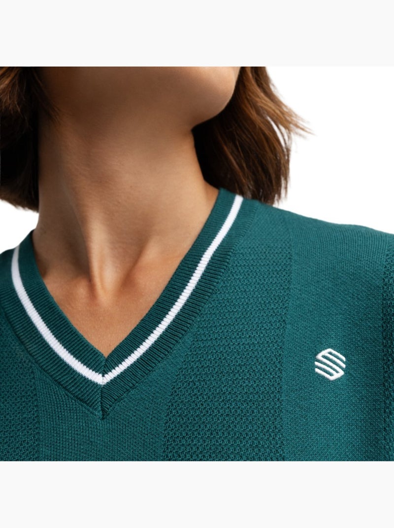 Maglione da golf con scollo a v da donna golf donna gimme teal Verde - Kiabi