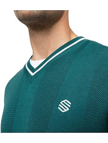 Maglione da golf con scollo a v da uomo golf uomo hagen teal