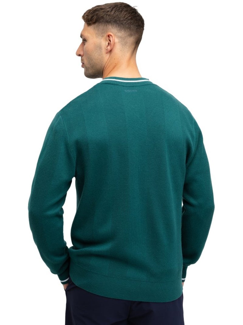 Maglione da golf con scollo a v da uomo golf uomo hagen teal Verde - Kiabi