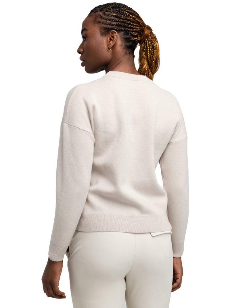Maglione da golf da donna golf donna birdie sand Beige - Kiabi