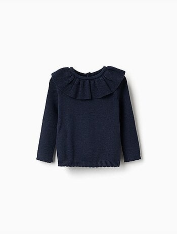 Maglione di maglia con estremità smerlate