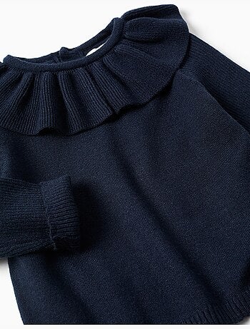 Maglione di maglia con estremità smerlate
