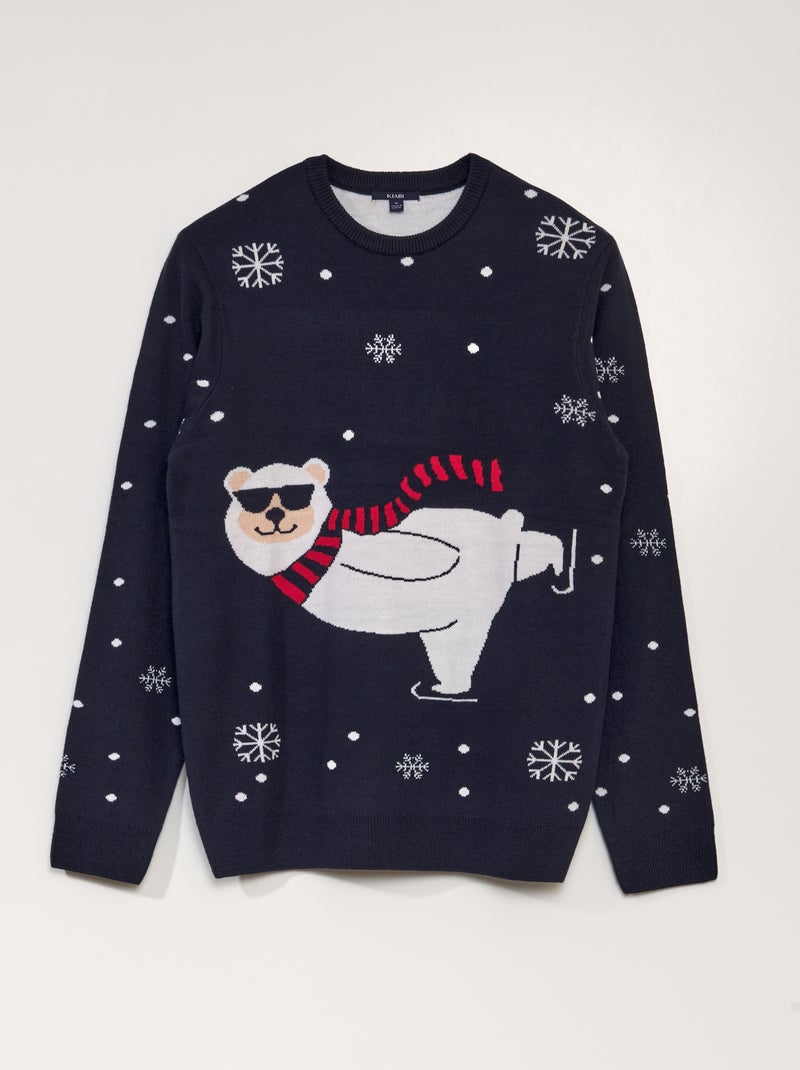 Maglione di Natale a maglia grossa BLU - Kiabi