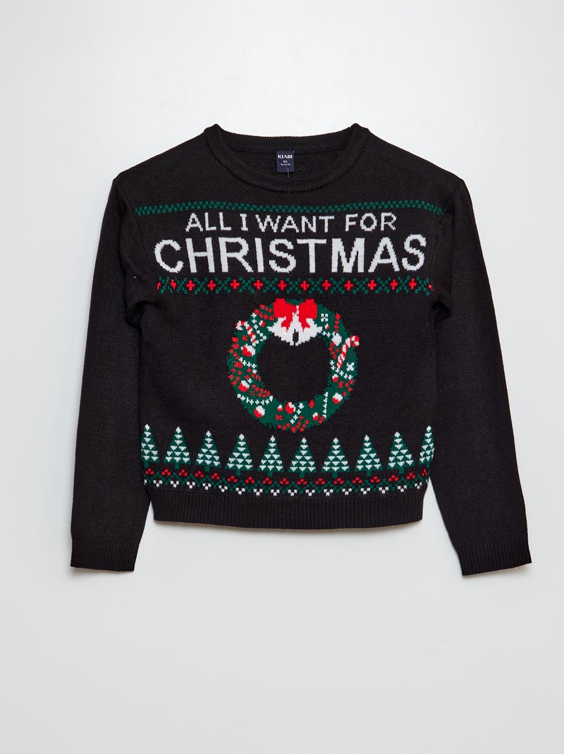 Maglione di Natale 'All I want for Christmas' BLU - Kiabi