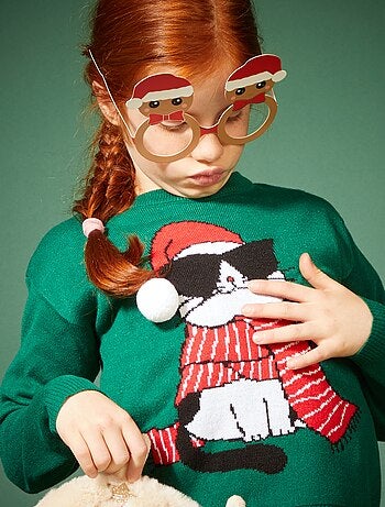 Maglione di Natale con gatto - Kiabi
