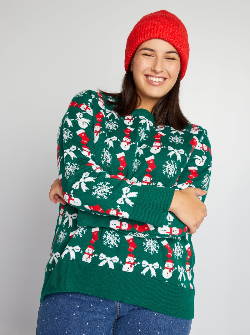 Maglione di Natale con motivo tematico VERDE - Kiabi