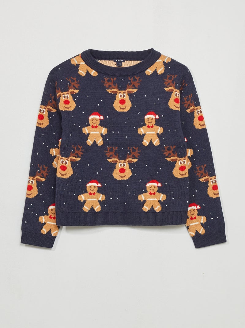 Maglione di Natale in maglia BLU - Kiabi