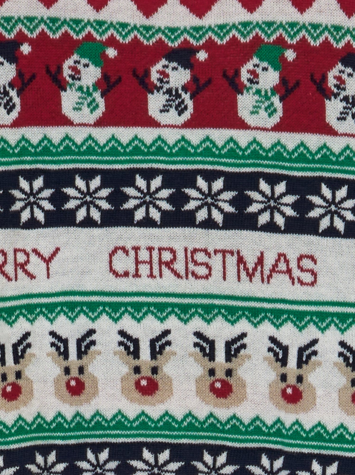 Xact Maglione Natale Ragazzi Motivo Fairisle Collo Rotondo