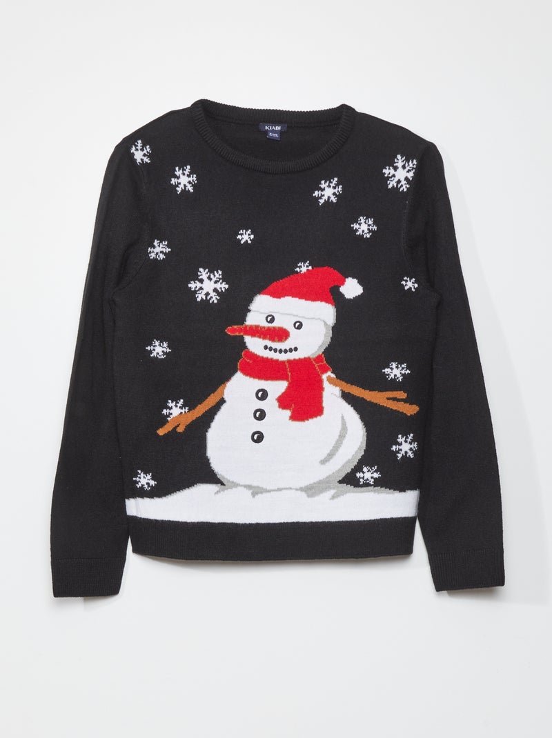 Maglione di Natale 'pupazzo di neve' BLU - Kiabi