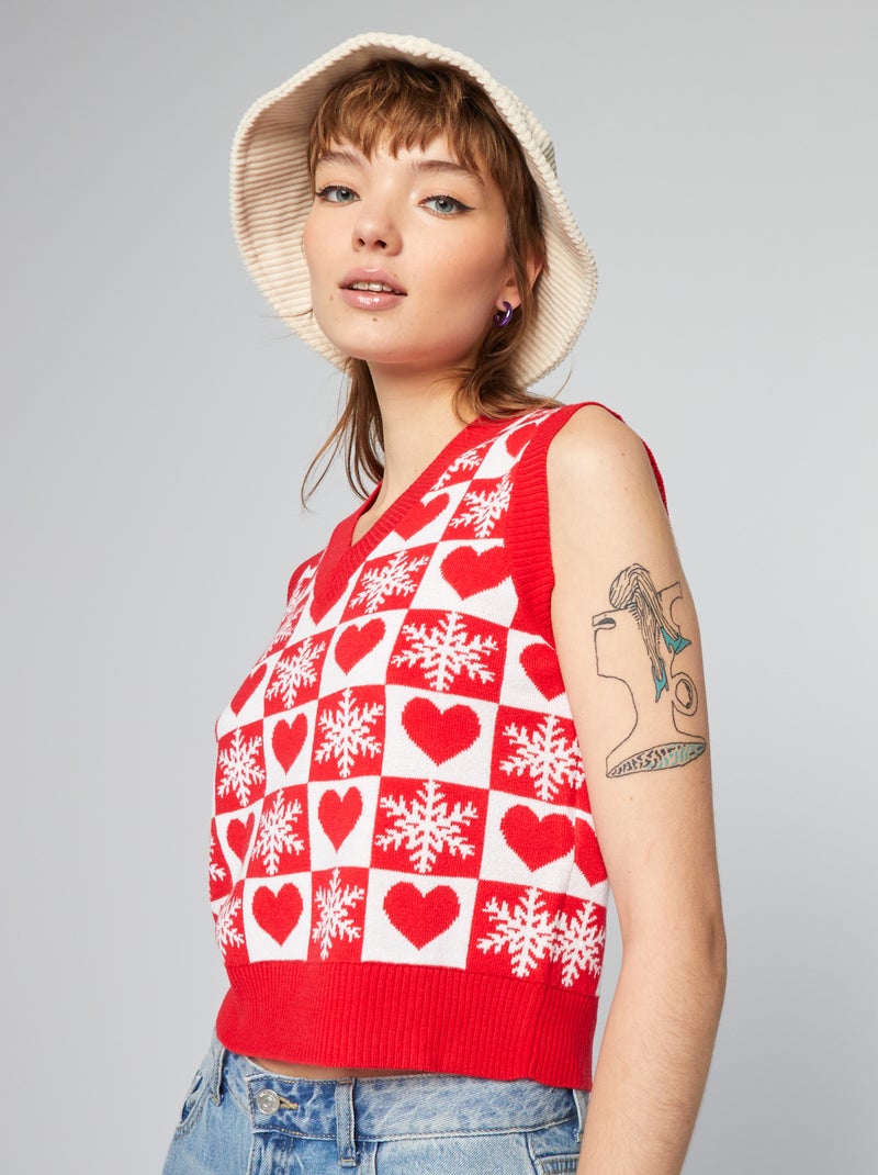 Maglione di Natale senza maniche - BIANCO - Kiabi