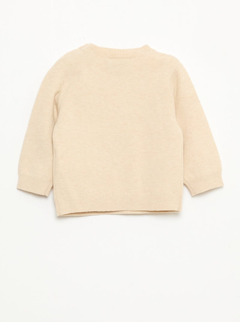Maglione 'Disney' 'Bambi' in maglia con animazione fantasia Beige - Kiabi