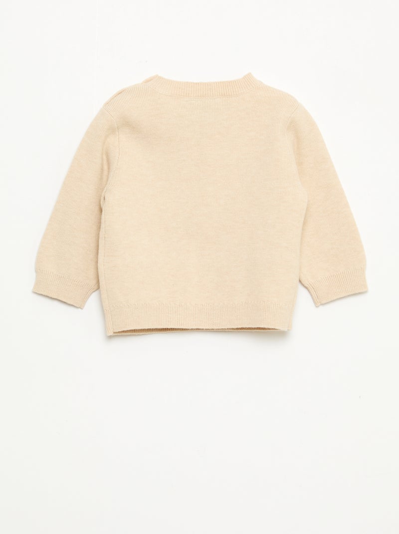 Maglione 'Disney' 'Marie' in maglia con animazione fantasia Beige - Kiabi
