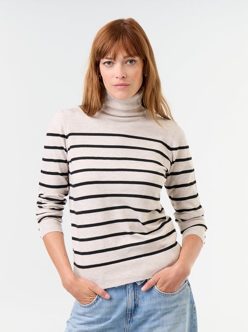 Maglione dolcevita a maglia fine - Kiabi