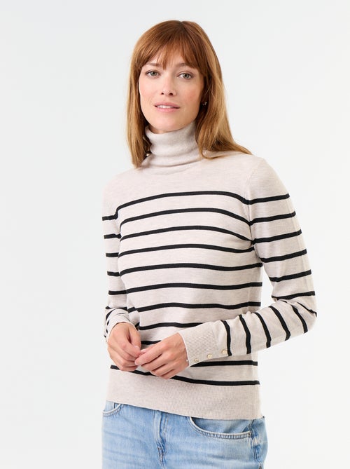 Maglione dolcevita a maglia fine - Kiabi