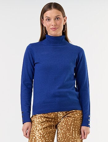 Maglione dolcevita a maglia fine