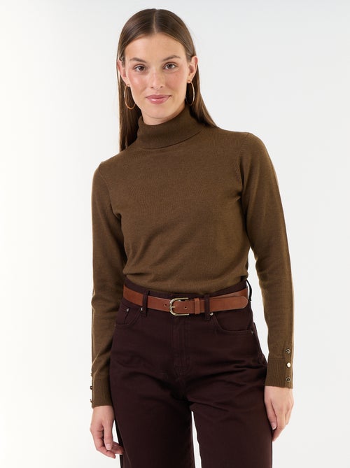 Maglione dolcevita a maglia fine - Kiabi