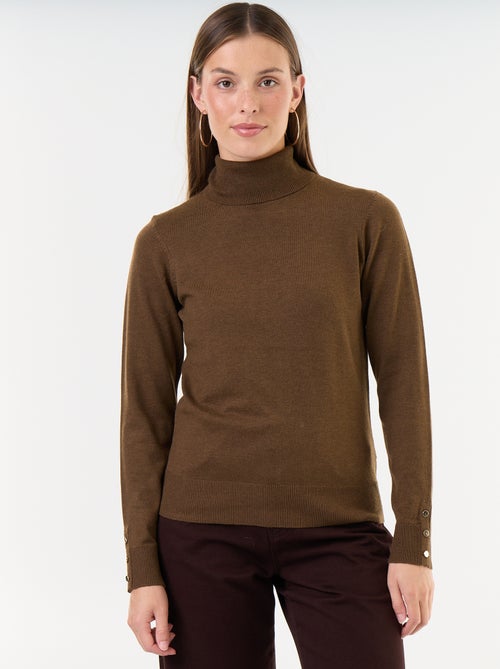 Maglione dolcevita a maglia fine - Kiabi