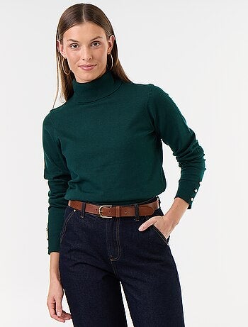 Maglione dolcevita a maglia fine