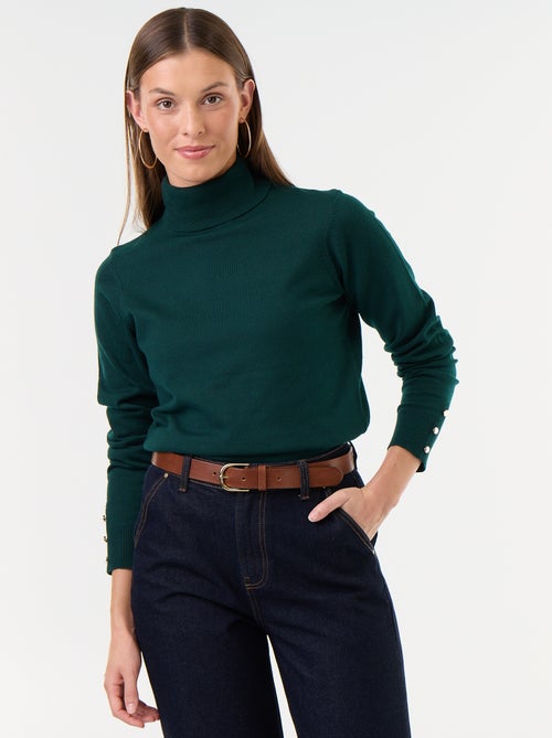 Maglione dolcevita a maglia fine - Kiabi
